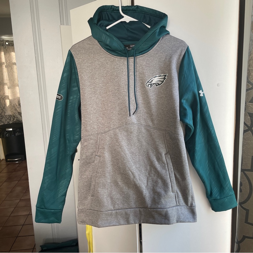 Philadelphia Eagles Under Armour Gray and Green Men's Hoodie